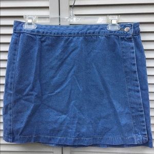 Forever 21 wrap denim jean skirt